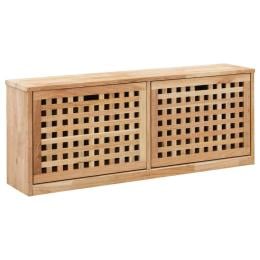 Shoe Storage Bench 94x20x38 Cm Solid Walnut Wood