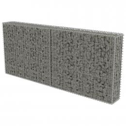 Gabion Wall With Covers Galvanised Steel 200x20x85 Cm