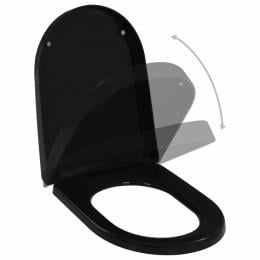 Soft-close Toilet Seat With Quick-release Design Black