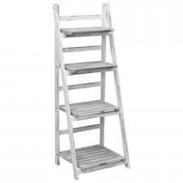 4-tier Plant Stand Grey 43x33x113 Cm Wood