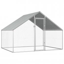 Outdoor Chicken Cage 2.75x2x1.92 M Galvanised Steel