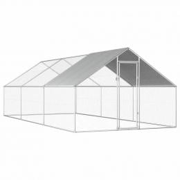 Outdoor Chicken Cage 2.75x6x1.92 M Galvanised Steel