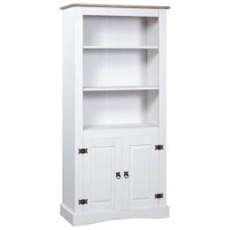 Cupboard Mexican Pine Corona Range White 80x40x170 Cm