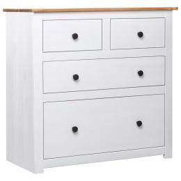 Sideboard White 80x40x83 Cm Pinewood Panama Range