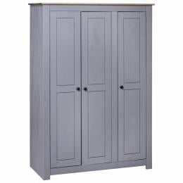 3-door Wardrobe Grey 118x50x171.5 Cm Pine Panama Range