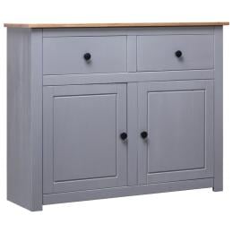 Sideboard Grey 93x40x80 Cm Solid Pinewood