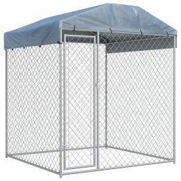 Outdoor Dog Kennel With Canopy Top 2x2x2.1 M