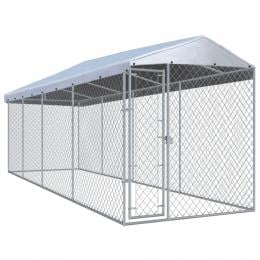Outdoor Dog Kennel With Roof 760x190x225 Cm
