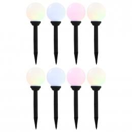 Outdoor Solar Lamps 8 Pcs Led Spherical 15 Cm Rgb