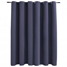 Blockout Curtain With Metal Rings Anthracite 290x245 Cm