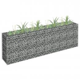 Gabion Raised Bed Galvanised Steel 180x30x60cm