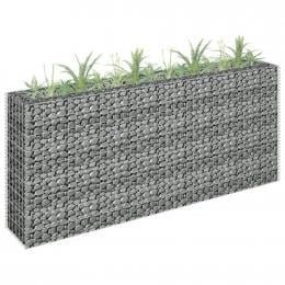 Gabion Raised Bed Galvanised Steel 180x30x90cm