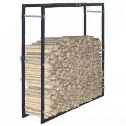 Firewood Rack Black 100x25x100 Cm Steel