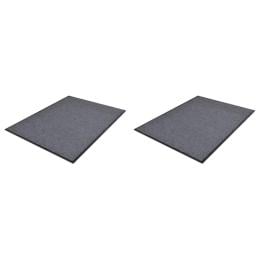 Pvc Door Mats 2 Pcs Grey 90x60 Cm