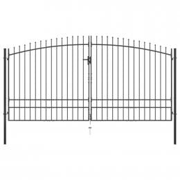 Double Door Fence Gate With Spear Top 400x248 Cm