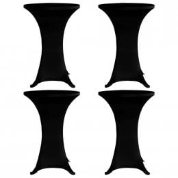 Standing Table Cover 60 Cm Black Stretch 4 Pcs