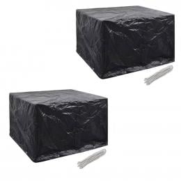 Garden Furniture Covers 2 Pcs 4 Person Set 8 Eyelets 113x113cm