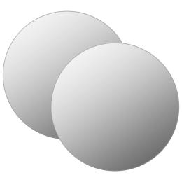 Wall Mirrors 2 Pcs 50 Cm Round Glass