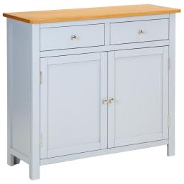 Sideboard 90x33.5x83cm Solid Oak Wood