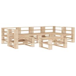 7 Piece Lounge Set Pallets Wood
