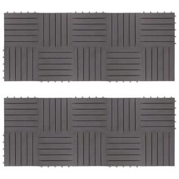 Decking Tiles 20 Pcs Grey Wash 30x30 Cm Solid Acacia Wood