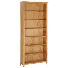 7-tier Bookcase 90x22.5x200 Cm Solid Oak Wood