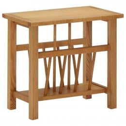 Magazine Table 45x27x42cm Solid Oak Wood