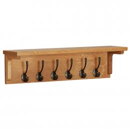 Coat Rack 60x16x16cm Solid Oak Wood