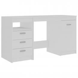 Desk White 140x50x76 Cm Chipboard