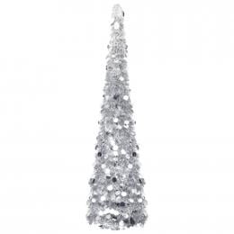 Pop-up Artificial Christmas Tree Silver 150 Cm Pet
