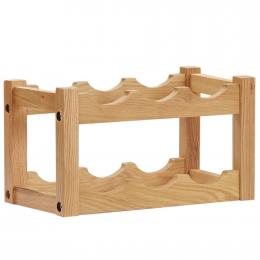 Wine Rack For 6 Bottles 37x21x21 Cm Solid Oak Wood