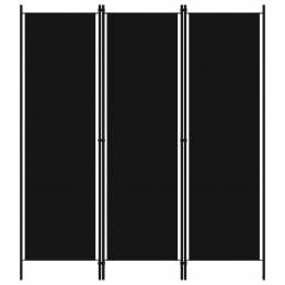 3-panel Room Divider Black 150x180 Cm