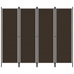 4-panel Room Divider  200x180 Cm Brown