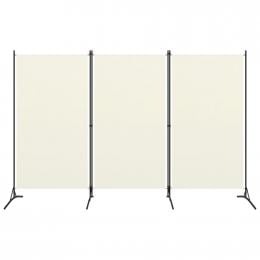 3-panel Room Divider Cream White 260x180 Cm