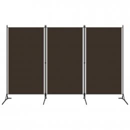 3-panel Room Divider Brown 260x180 Cm