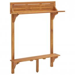 Balcony Bar Table 90x37x122,5 Cm Solid Acacia Wood