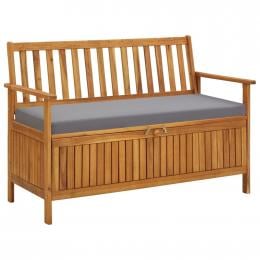Garden Storage Bench 120 Cm Solid Acacia Wood