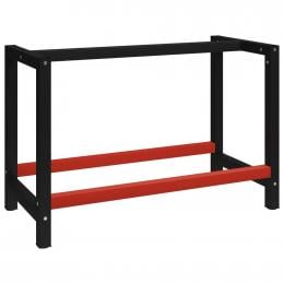 Work Bench Frame Metal 120x57x79cm Black And Red
