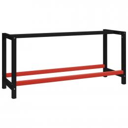Work Bench Frame Metal 175x57x79cm Black Red
