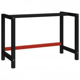 Work Bench Frame Metal 120x57x79cm Black Red