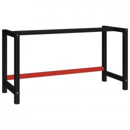 Work Bench Frame Metal 150x57x79cm Black Red