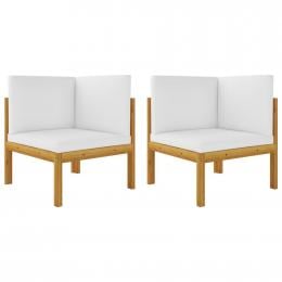 Garden Corner Sofas 2 Pcs With Cushions Solid Acacia Wood