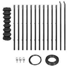 Chain Link Fence With Posts And Hardware 1.5x25 M Grey