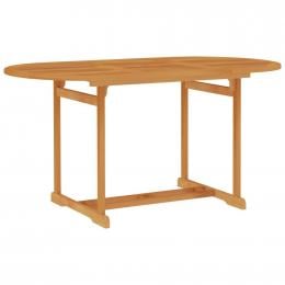 Garden Table 150x90x75 Cm Solid Teak Wood Oblong