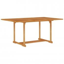 Garden Table 150x90x75 Cm Solid Teak Wood Rectangle