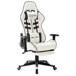 Gaming Chair White And Black Artificial Leather