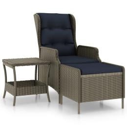 2 Piece Garden Lounge Set With Cushions Rattan Brown