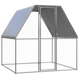Outdoor Chicken Cage 2m x 2m x 2m Galvanised Steel