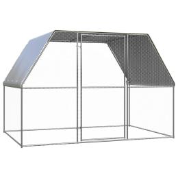 Outdoor Chicken Cage 3m x 2m x 2m Galvanised Steel