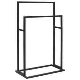 Freestanding Towel Rack Black 48 x 24 x 78.5cm Iron